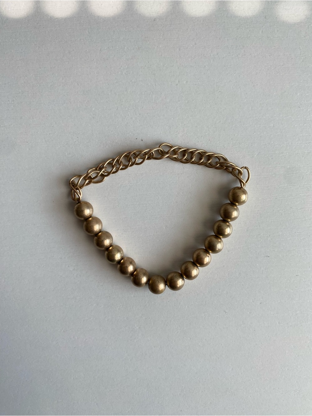Gold Beaded Chain Bracelet - Women Jewelry